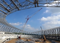 廣西崇左體育中心體育場(chǎng)主桁架吊裝合攏