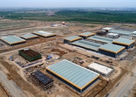 呼和浩特金山新能源汽車(chē)產(chǎn)業(yè)園一期廠(chǎng)房主體結(jié)構(gòu)全面完工